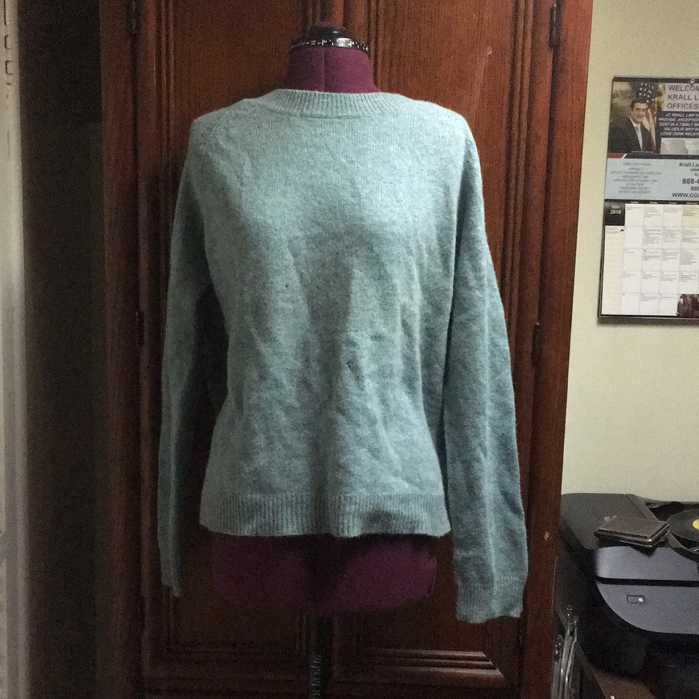 Green/blue wool sweater
